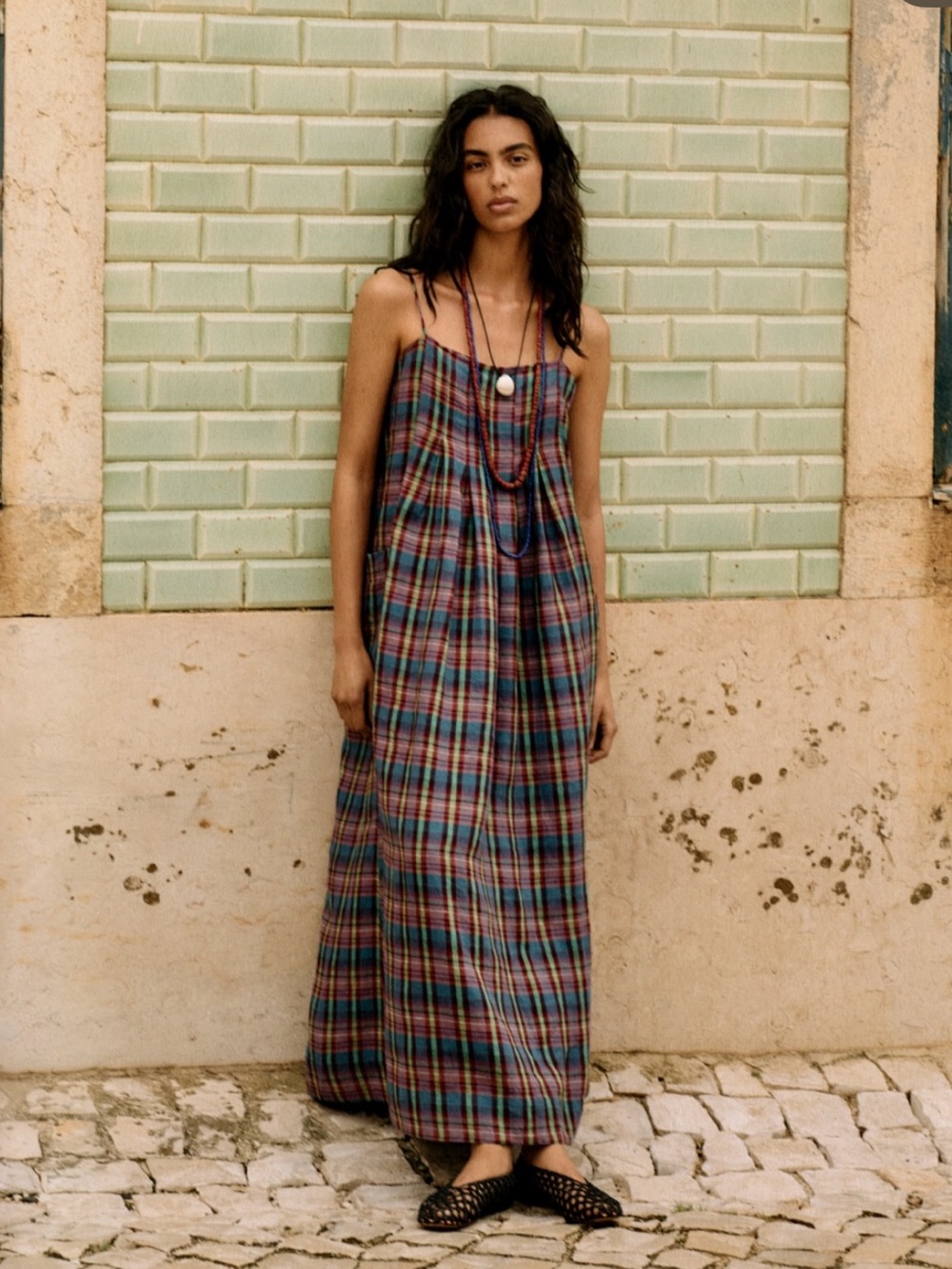 Banana Republic LINEN TRAPEZE DRESS